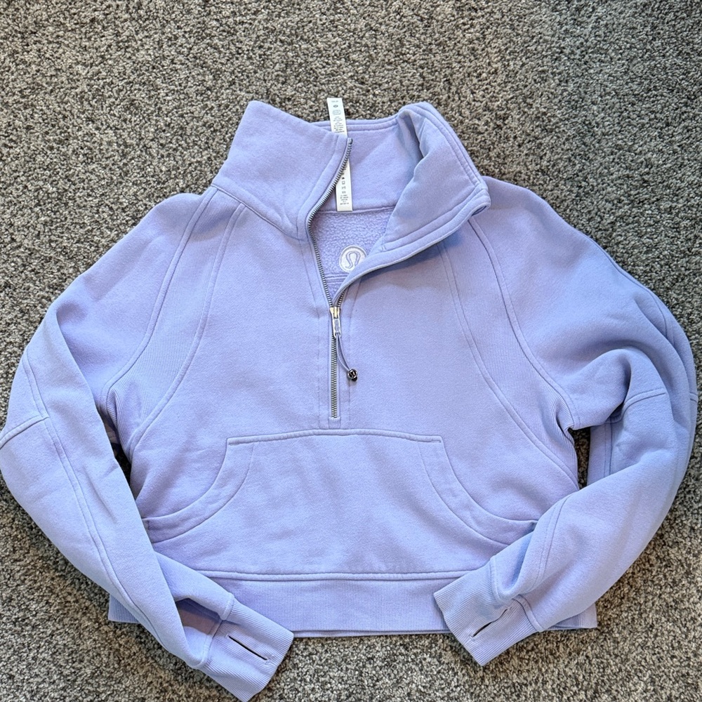 Lululemon Scuba Oversized Funnel Neck Lilac Smoke - XS/S